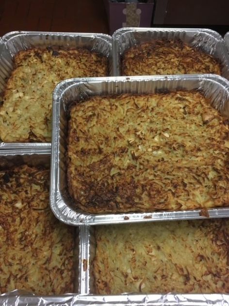 Potato Kugel 9x13 pan serves 12-15 people