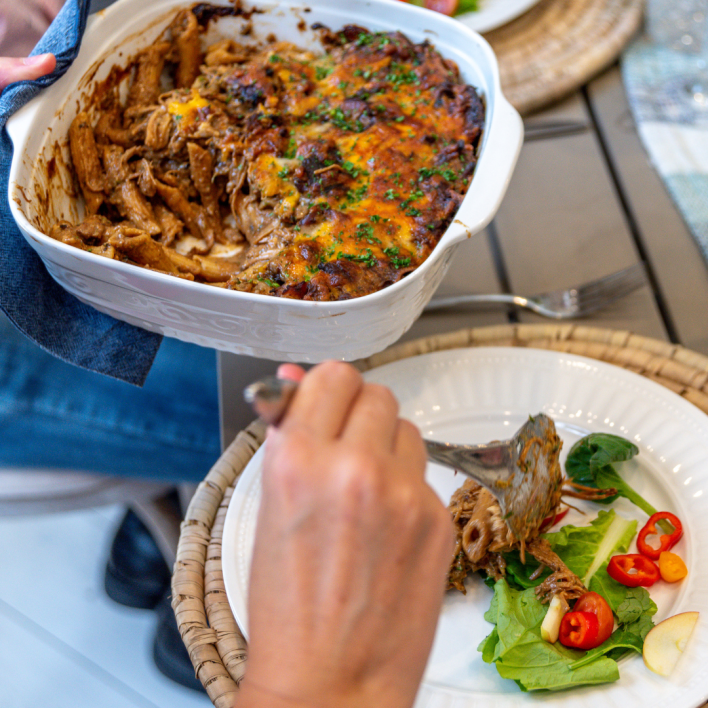 Jerk Chicken Pasta Bake
