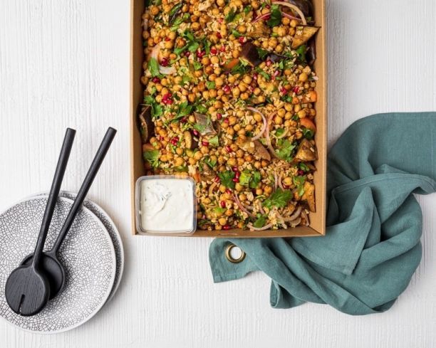 Moroccan Eggplant and Chickpea Salad