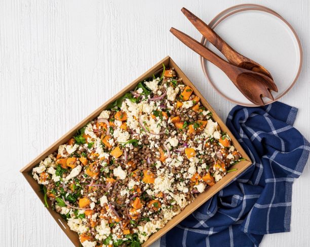 Pumpkin, Lentil and Feta Salad
