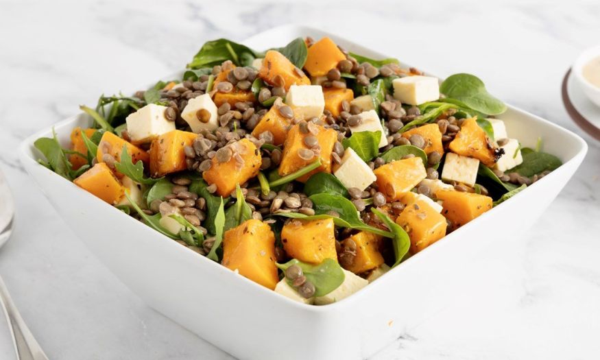 Pumpkin, Lentil and Feta Salad