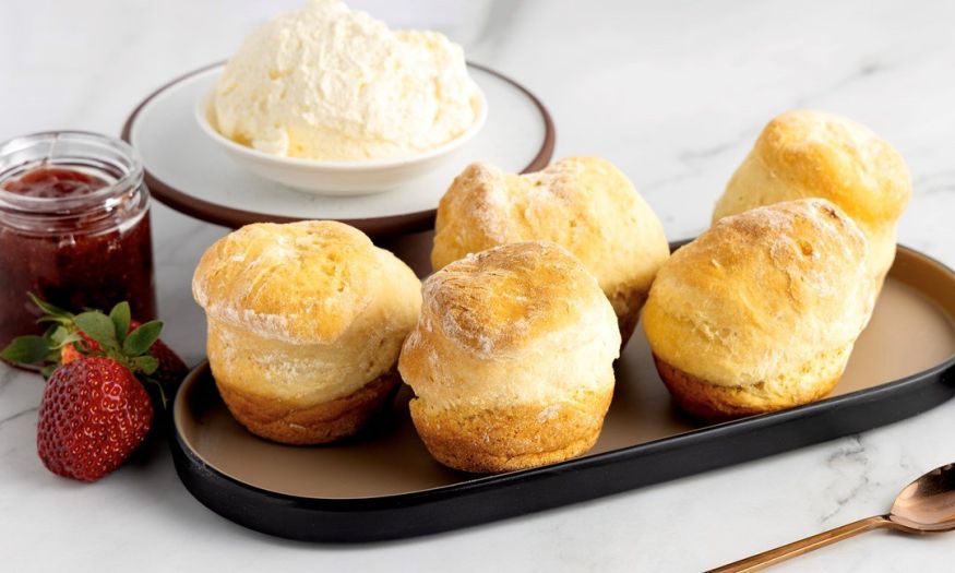 Fresh Scones with Jam and Cream