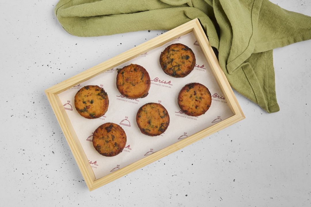 Sweet Potato and Chickpea Fritters with Hummus