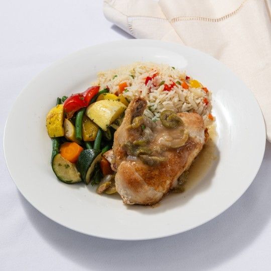 Lemon Olive Chicken (M) China - HOT MEAL / dbl. WRAPPED IN FOIL FOR ON-SITE HEATING