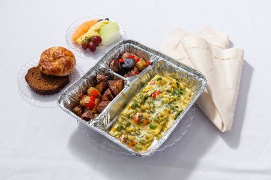 Omelet (D) on Plastic - HOT MEAL - DOUBLE WRAPPED FOR HEATING ON-SITE