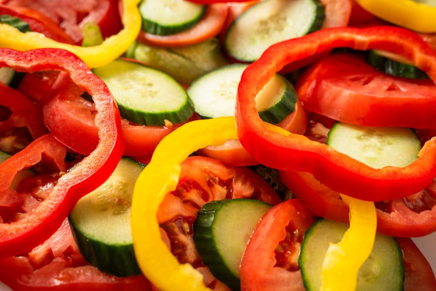 Sliced Tomato, Cucumber & Onion Platter (P)
