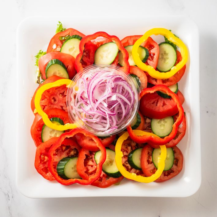 Sliced Tomato, Cucumber & Onion Platter (P)