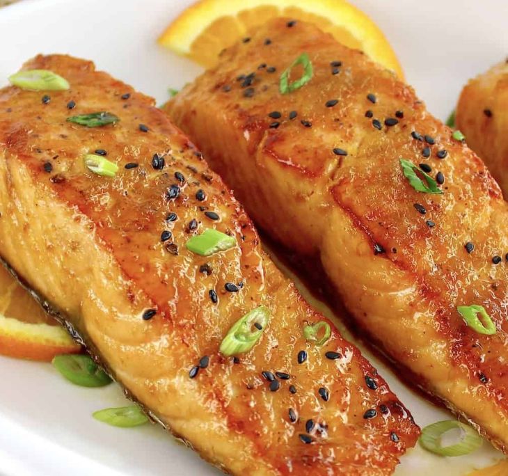 Honey Orange Glazed Salmon (P)
