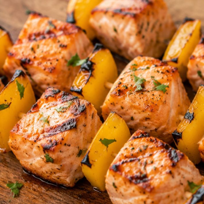Salmon Skewers (P)
