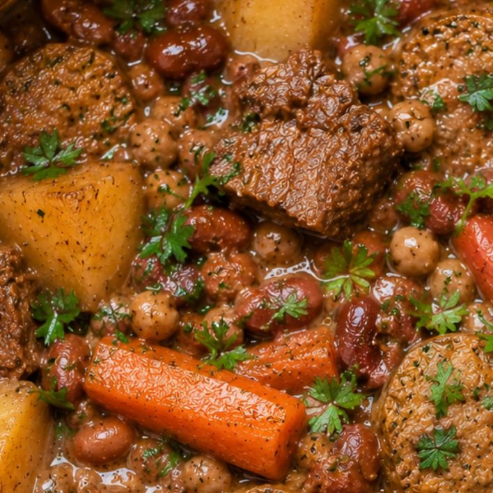 Meat with Kishke Cholent (M)