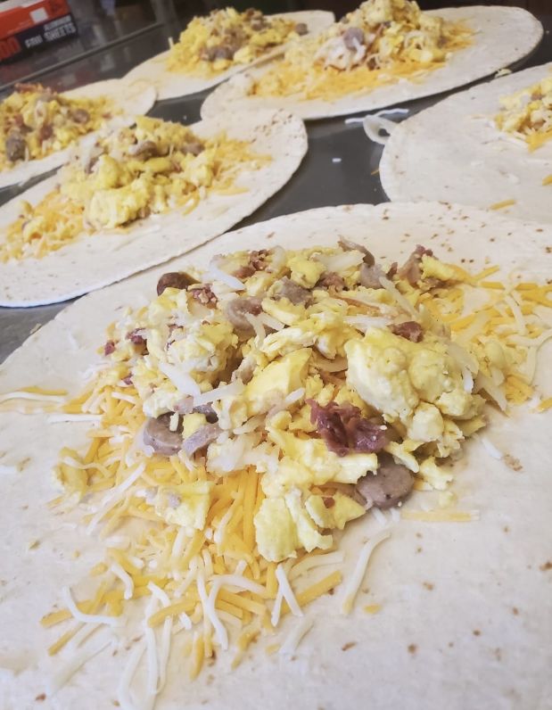 Breakfast Burrito with Large Tortilla