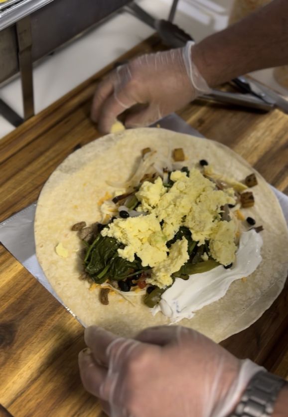 Breakfast Burrito with Small Tortilla