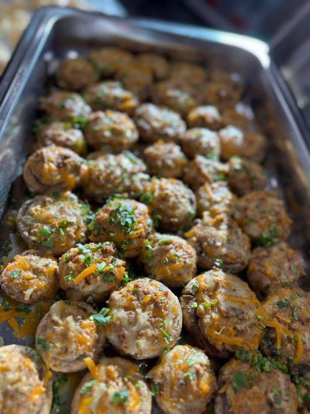 Fiesta Beef Stuffed Mushrooms