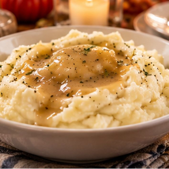 Thanksgiving Mashed Potatoes & Turkey Gravy
