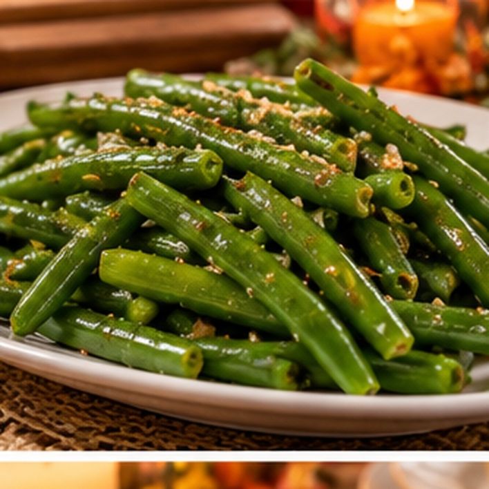 Thanksgiving Seasoned Steamed Green Beans