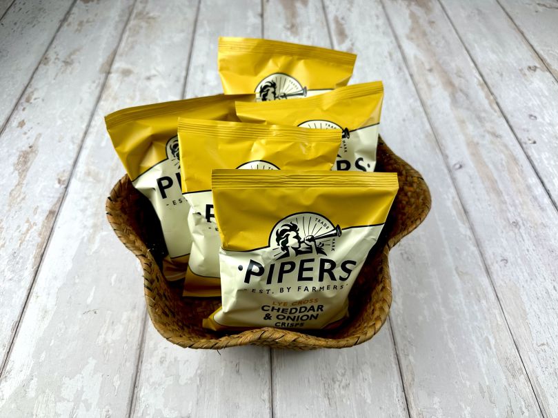 Pipers Lye Cross Cheddar & Onion Crisps - 40g