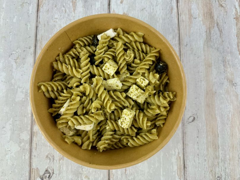 Pesto, Feta & Olive Pasta Salad (Approximately 10 buffet portions)