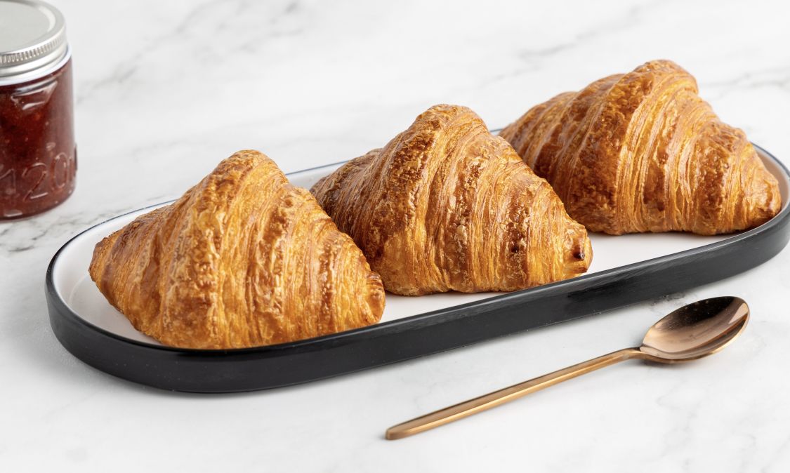 Mini Croissants with Jam and Butter