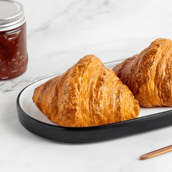 Mini Croissants with Jam and Butter
