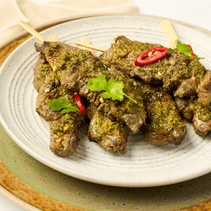 Chimichurri Beef Skewers