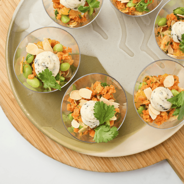Edamame & Roasted Miso Carrot Cup