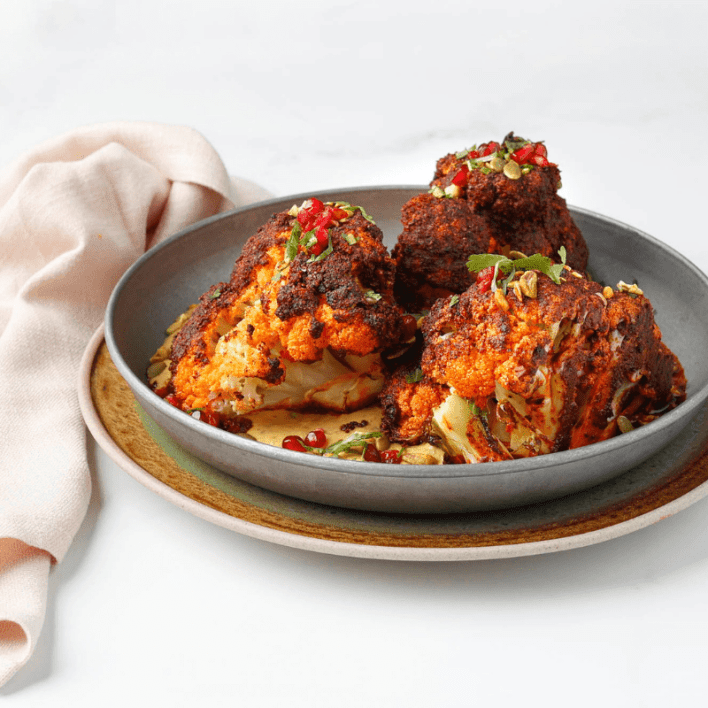 Roasted Cauliflower with Green Harissa
