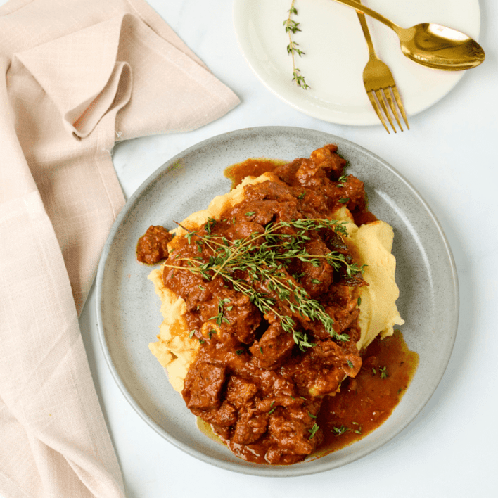 Dark Ale and Mustard Braised Beef