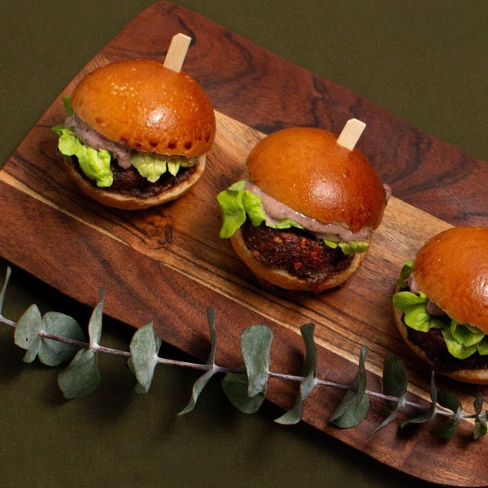 Native Bush Dukkah Beetroot Burger