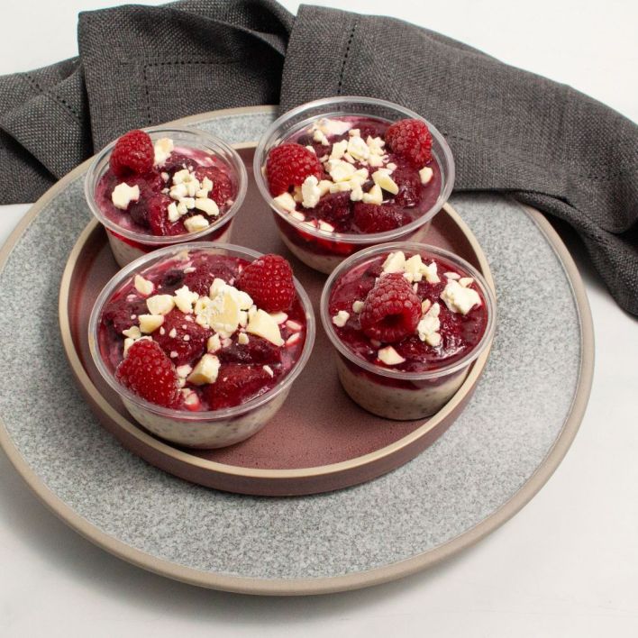 White Chocolate & Strawberry Overnight Oats