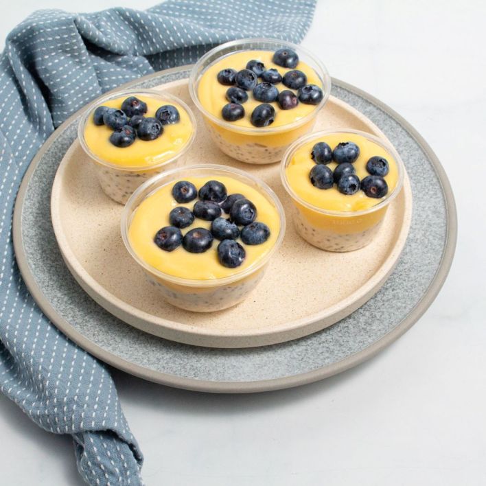Lemon Curd & Blueberry Overnight Oats