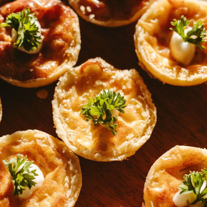 assorted mini quiche hors d'oeuvres