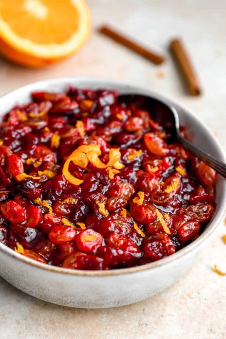 Maple Bourbon Cranberry Sauce