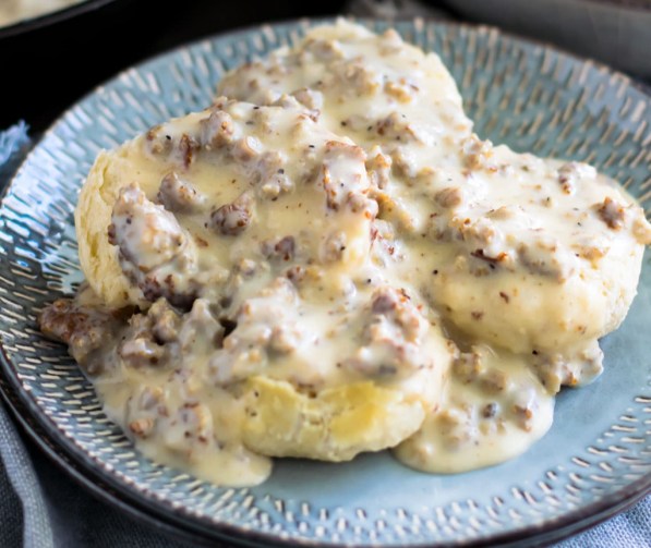 SAUSAGE GRAVY AND BISCUITS