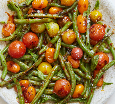 GREEN BEANS & BLISTERED TOMATOES