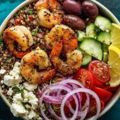 LEMON CHILI SHRIMP QUINOA BOWL