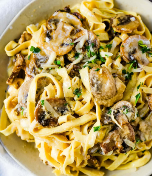 Creamy Mushroom Fettuccine