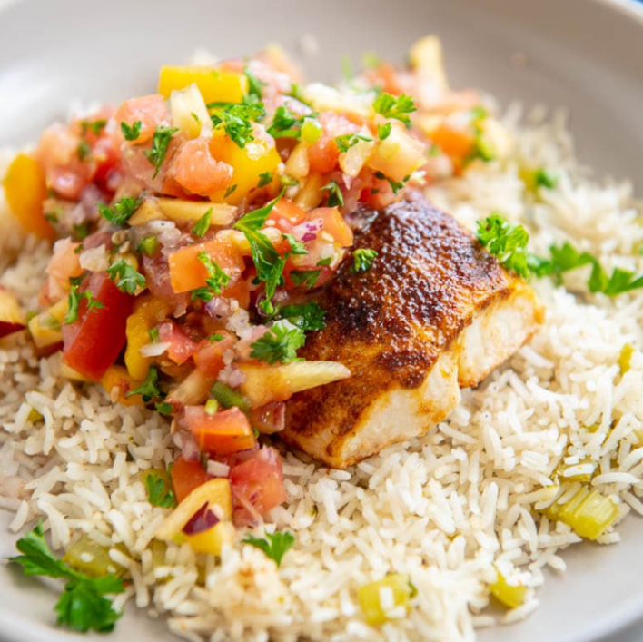 Cajun Mango Pico Mahi