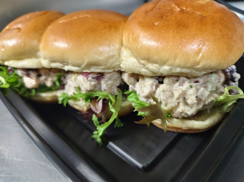Cranberry Walnut Chicken Salad Sliders