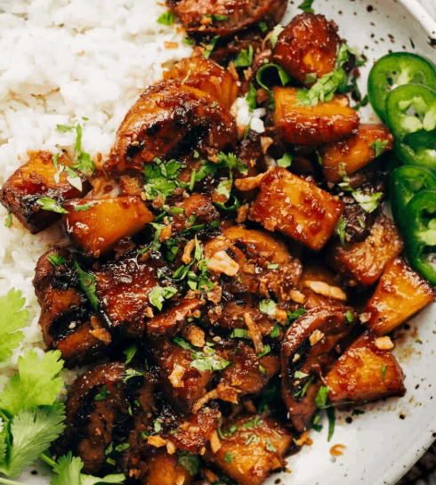 Pineapple Pork with Coconut Rice