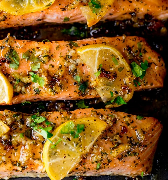 HONEY GARLIC BAKED SALMON
