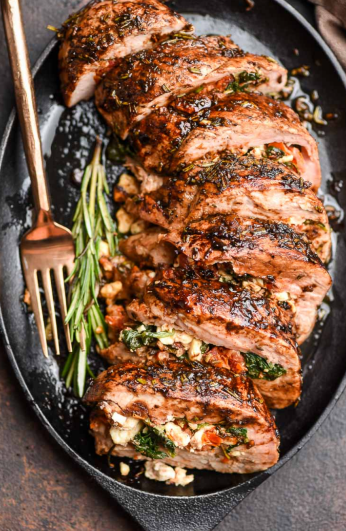 MEDITERRANEAN STUFFED PORK TENDERLOIN