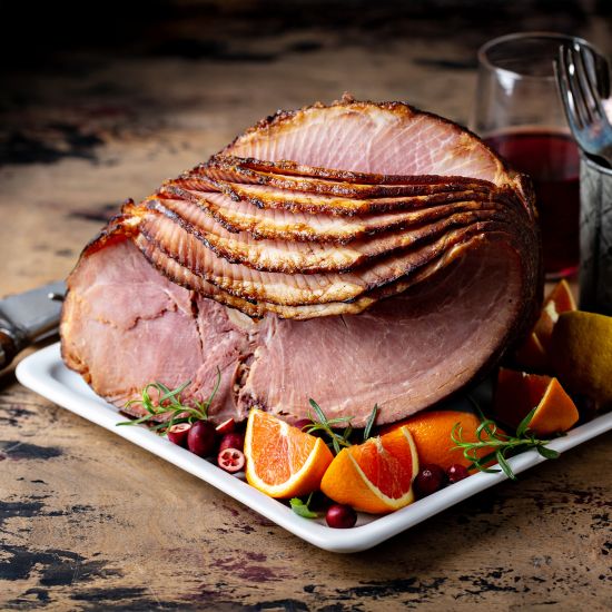 Fire-Glazed Bone-In Spiral Sliced Ham (6-8lb) DEPOSIT