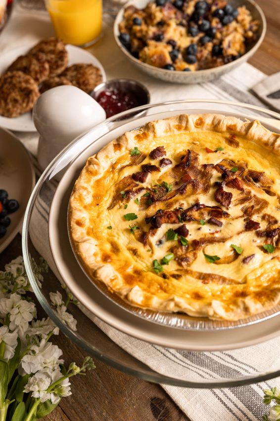 Bacon, Tomato, Onion Quiche  