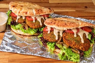 Falafel Drive In - Green Chili Sauce or Tahini on Pita