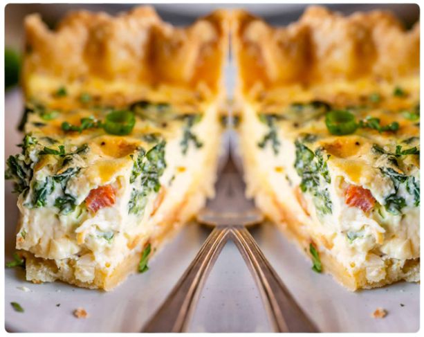 Homemade Ham & Cheese Quiche