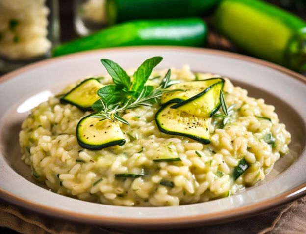 Courgette Spinach Risotto