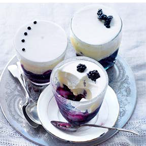 Blackberry, Marshmallow & Mascarpone Trifles