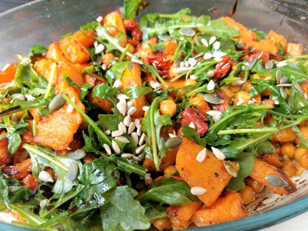 Hot Squash & Chickpea Salad