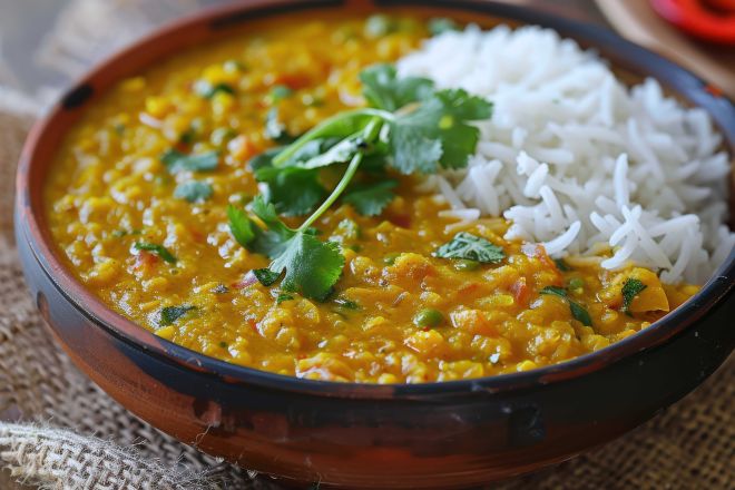 Spinach and Coconut Dhal