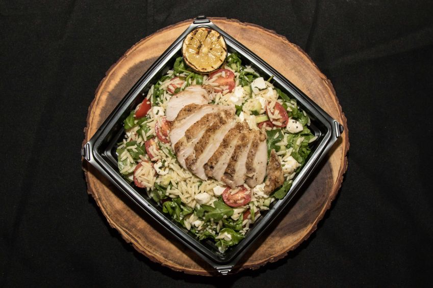 Chilled Orzo With Grilled Chicken & Arugula